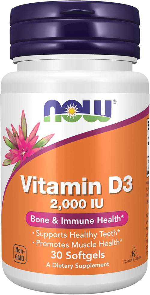 NOW Vitamina D3 2000 IU - 30 Softgels