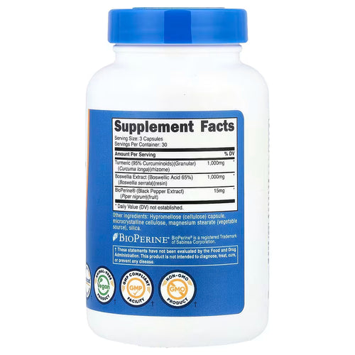 Nutricost Cúrcuma + Boswellia Serrata 2000mg - 90 Cápsulas