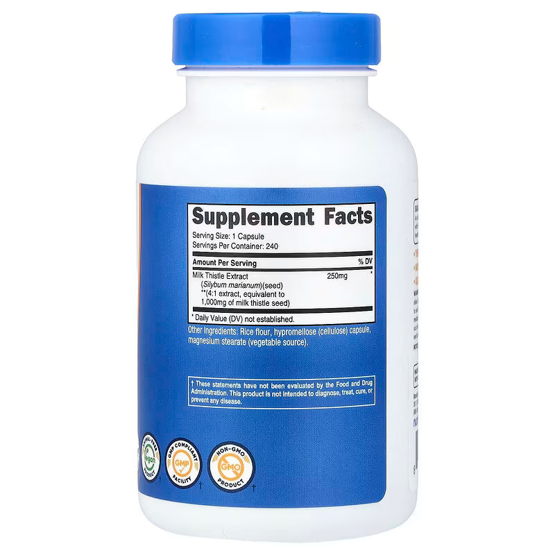 Nutricost Cardo Mariano 240mg - 240 Cápsulas