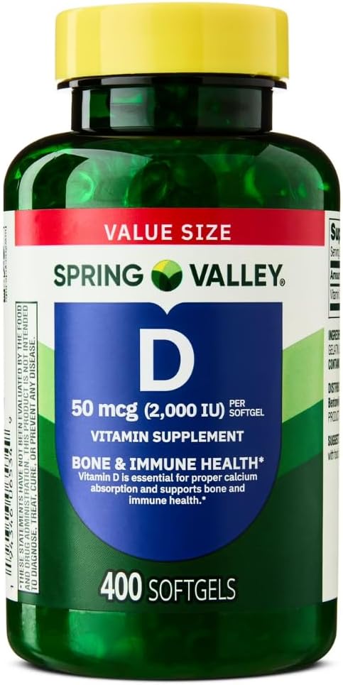 Spring Valley Vitamina D3 2000 IU - 400 Softgels