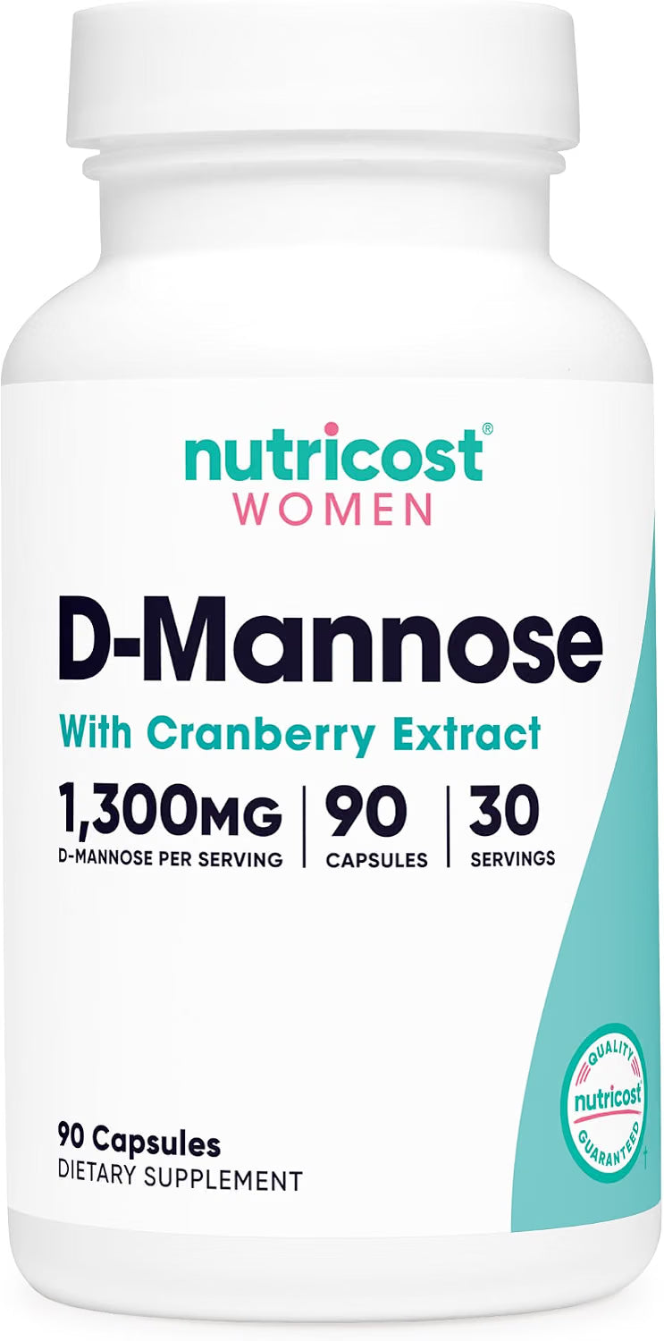 Nutricost D-Manosa + Extracto de Arándano 1300mg - 90 Cápsulas