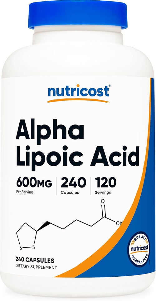 Nutricost Ácido Alfa Lipoico 600mg - 240 Cápsulas