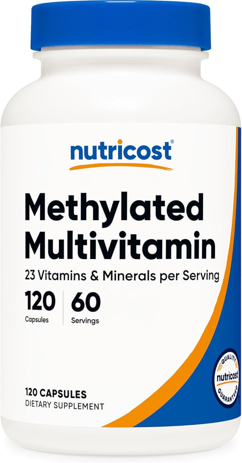 Nutricost Multivitamínico metilado 120 cápsulas, 60 porciones - 23 vitaminas y minerales por porción