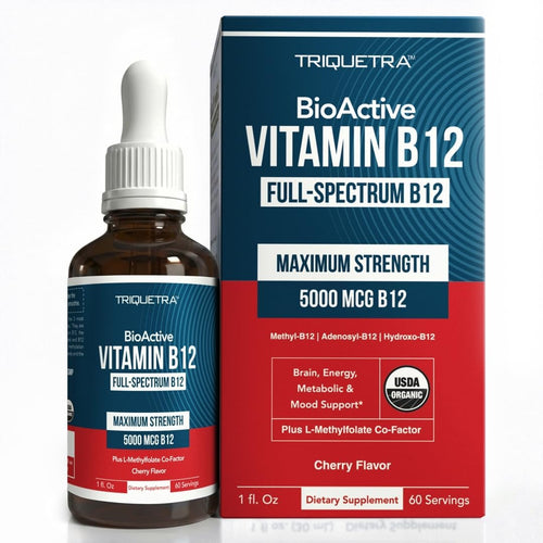 Triquetra Vitamina B12 5000mcg Sublingual - 3 Formas Activas (60 servicios)