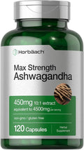 Horbaach Ashwagandha Máxima Potencia 4500mg - 120 Cápsulas