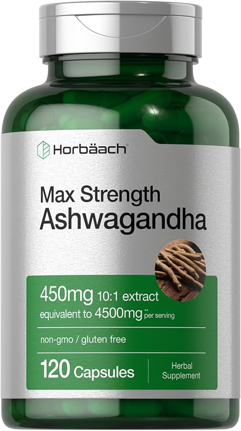 Horbaach Ashwagandha Máxima Potencia 4500mg - 120 Cápsulas