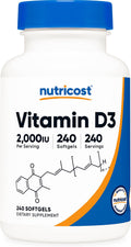 Nutricost Vitamina D3 2000 IU - 240 Cápsulas