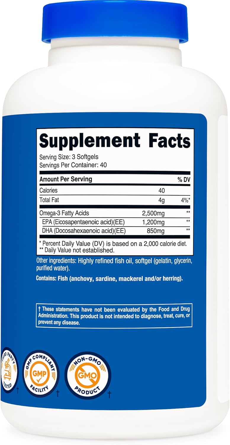 Nutricost Omega 3 2500mg - 120 Cápsulas