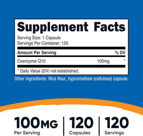 Nutricost CoQ10 100mg - 120 Softgels