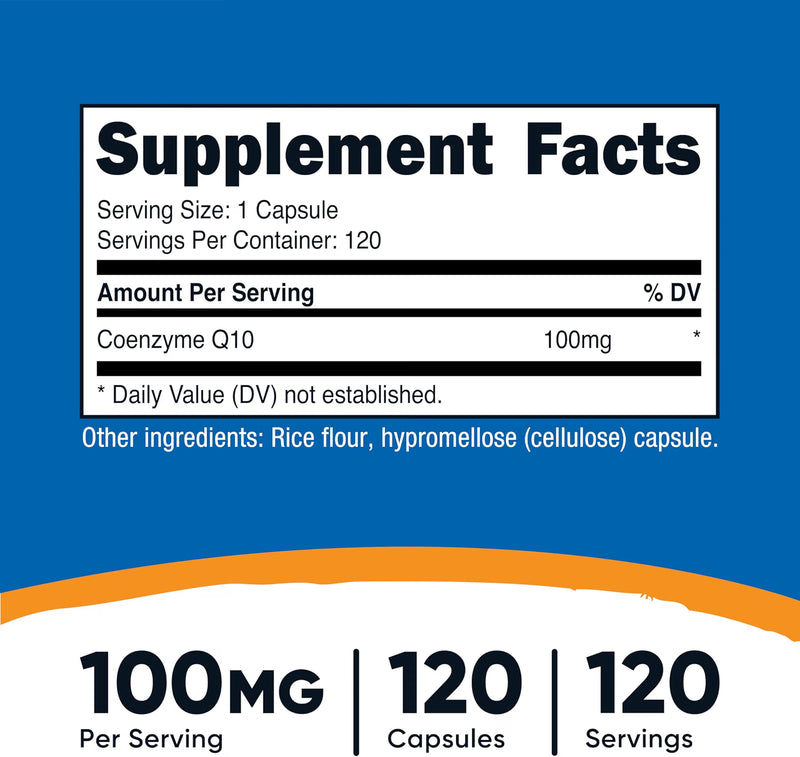 Nutricost CoQ10 100mg - 120 Softgels