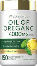 Carlyle Aceite de Orégano 4000mg (40mg Carvacrol) - 150 Cápsulas