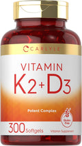 Carlyle Vitamina K2 + D3 - 300 Cápsulas