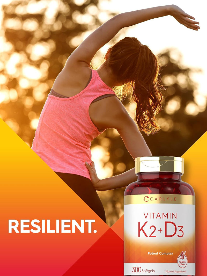 Carlyle Vitamina K2 + D3 - 300 Cápsulas