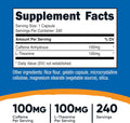 Nutricost Cafeína + L-Teanina 100mg/100mg - 240 Cápsulas