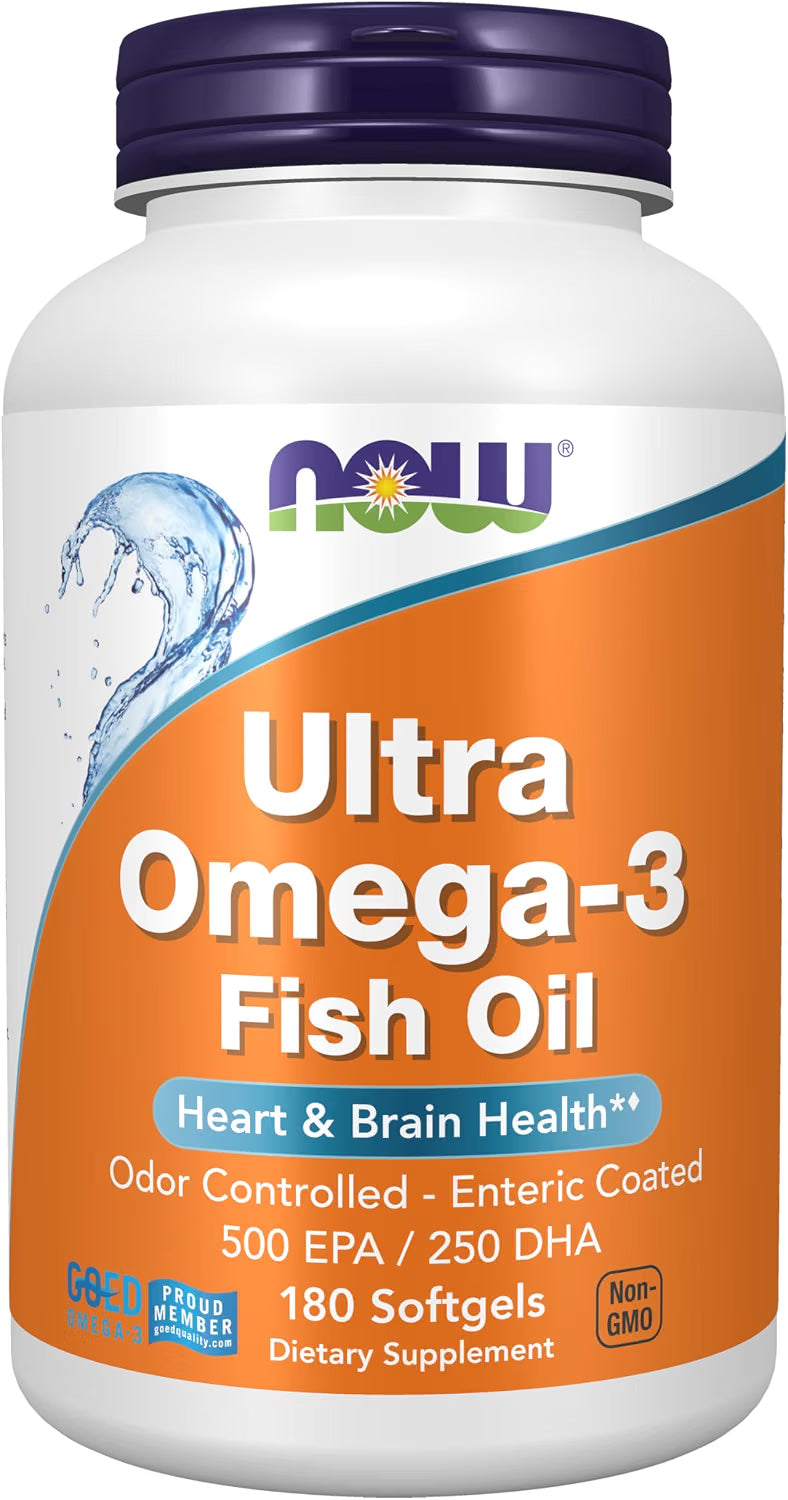 NOW Ultra Omega-3 500 EPA / 250 DHA - 180 Cápsulas