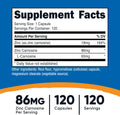 Nutricost Zinc Carnosina 86mg - 120 Cápsulas