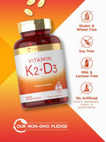 Carlyle Vitamina K2 + D3 - 300 Cápsulas