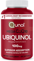 Qunol Mega CoQ10 Ubiquinol Marca #1 Recomendada por Cardiólogos