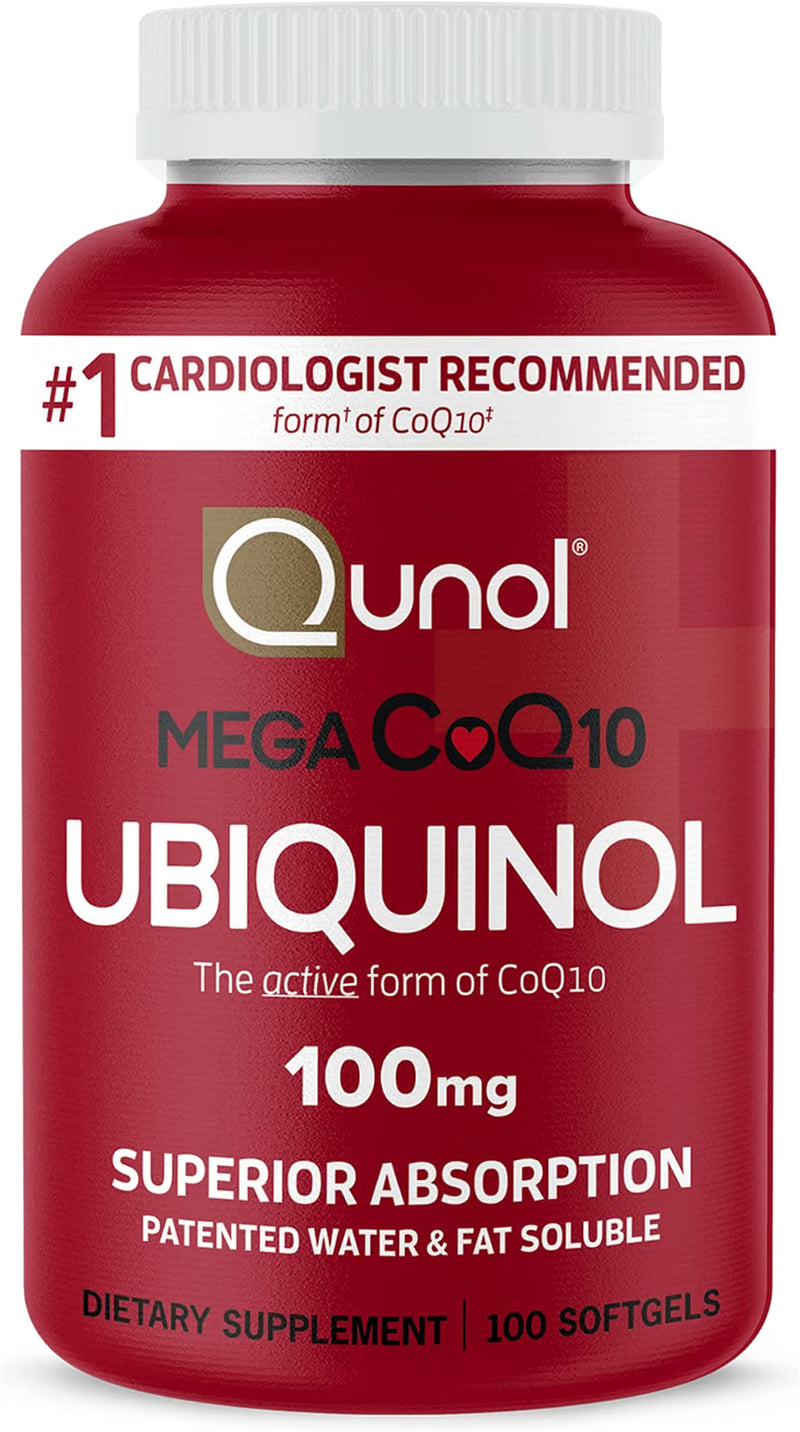Qunol Mega CoQ10 Ubiquinol Marca #1 Recomendada por Cardiólogos