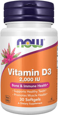 NOW Vitamina D3 2000 IU - 30 Softgels