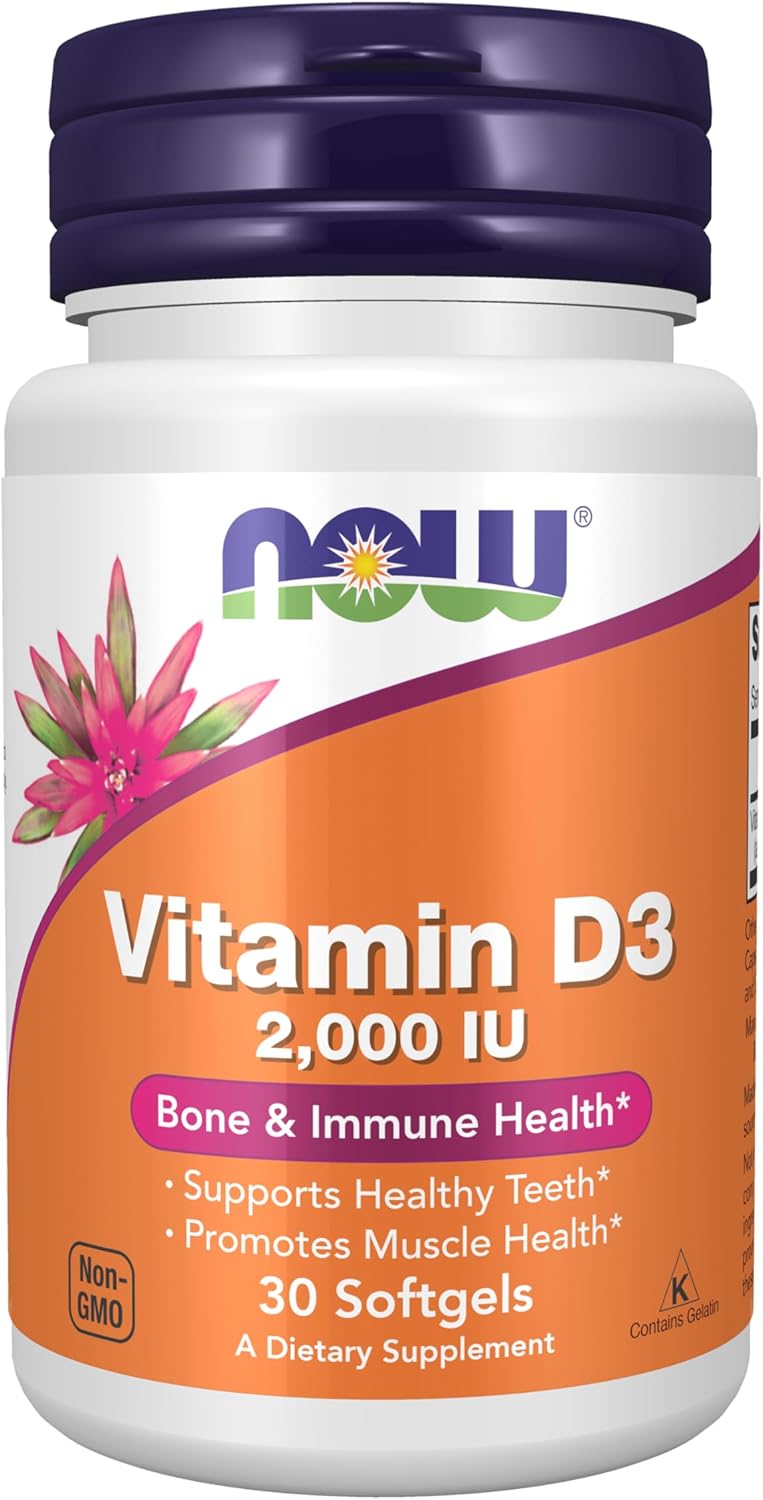 NOW Vitamina D3 2000 IU - 30 Softgels