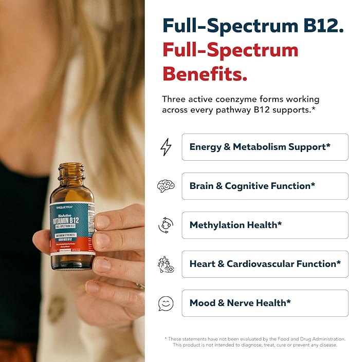 Triquetra Vitamina B12 5000mcg Sublingual - 3 Formas Activas (60 servicios)