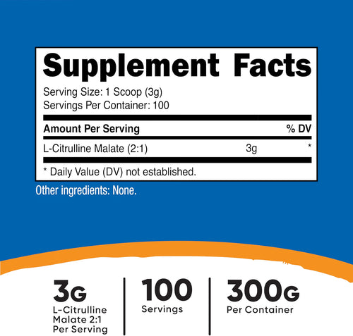 Nutricost L-Citrulina Malato 2:1 - 300g