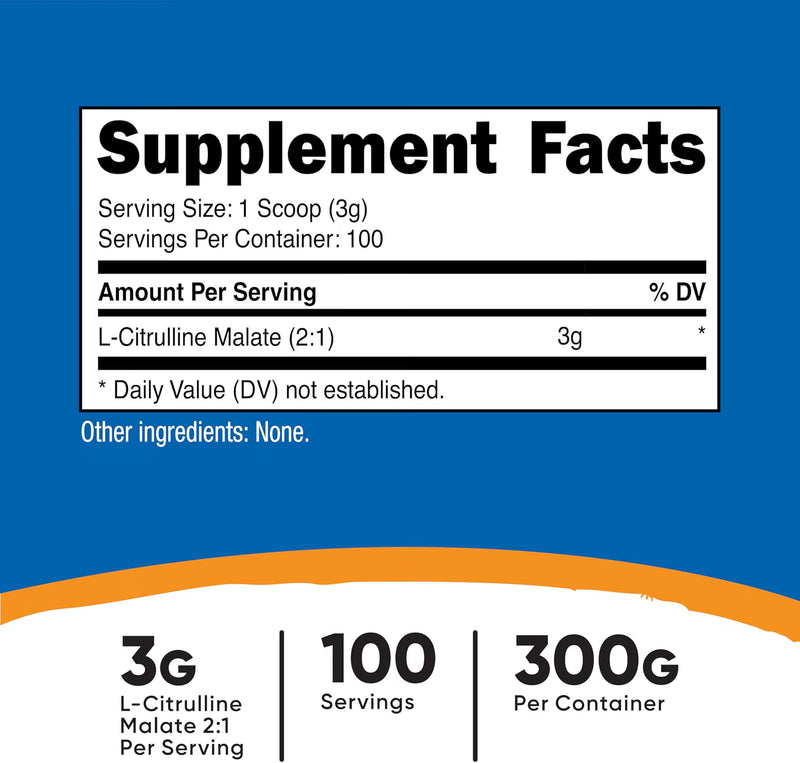 Nutricost L-Citrulina Malato 2:1 - 300g