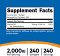 Nutricost Vitamina D3 2000 IU - 240 Cápsulas