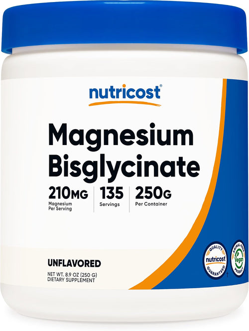 Nutricost Magnesio Bisglicinato en Polvo - 250g