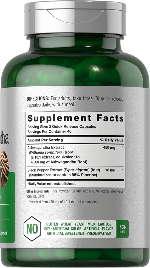 Horbaach Ashwagandha Máxima Potencia 4500mg - 120 Cápsulas