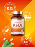 Carlyle Vitamina K2 + D3 - 300 Cápsulas
