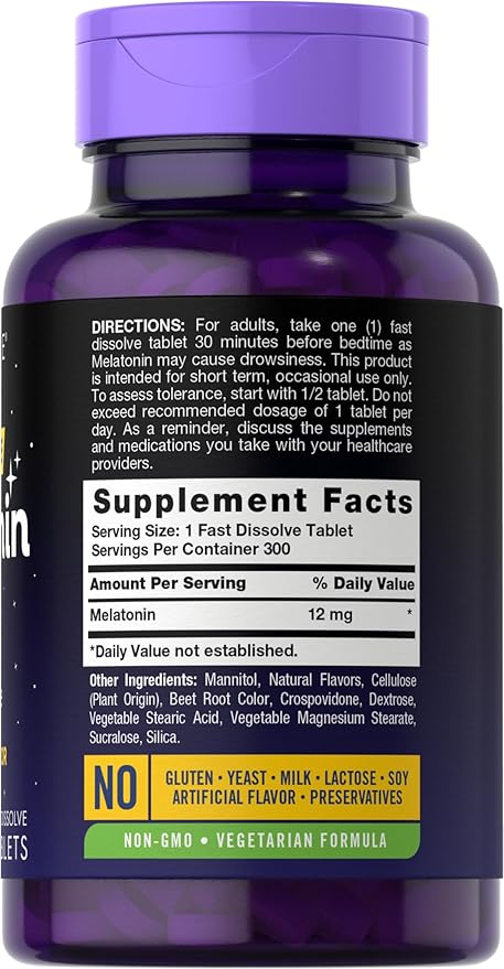 Carlyle Melatonina 12mg - 300 Tabletas