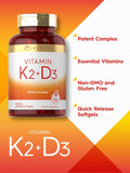 Carlyle Vitamina K2 + D3 - 300 Cápsulas