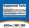 Nutricost NAC 600mg - 180 Cápsulas