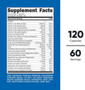 Nutricost Multivitamínico metilado 120 cápsulas, 60 porciones - 23 vitaminas y minerales por porción