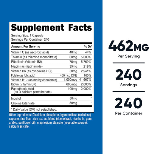 Nutricost Complejo B - 240 Cápsulas