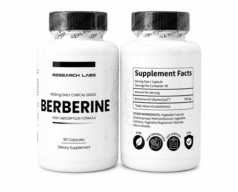 Research Labs Berberina Grado Clínico 1500mg - 90 Cápsulas