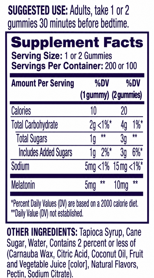 Natrol Melatonina 10mg - 200 Gomitas