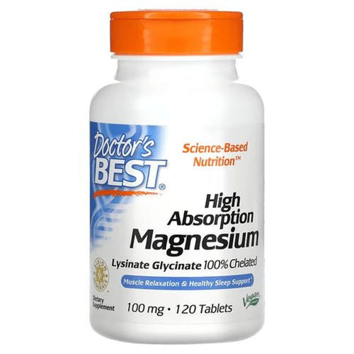 Doctor's Best Magnesio Alta Absorción 120 tabletas
