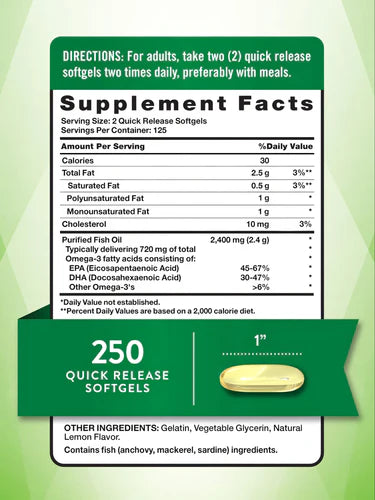 NT FISH OIL 2,400MG 250SOF