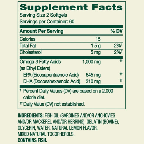 Spring Valley Omega-3 Mini 1000mg - 120 Softgels