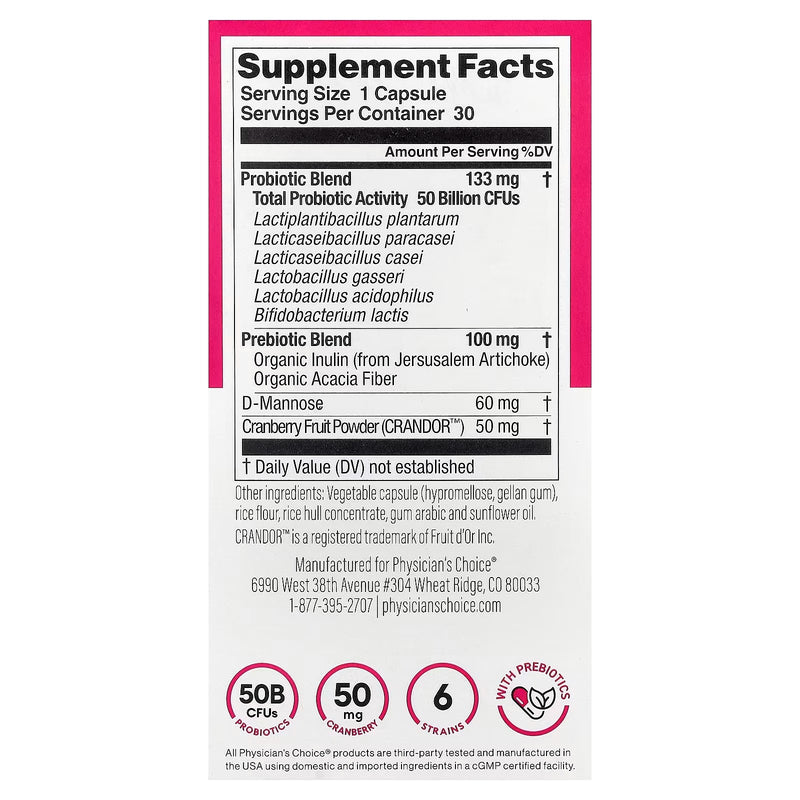Physician's Choice Probiótico para Mujeres