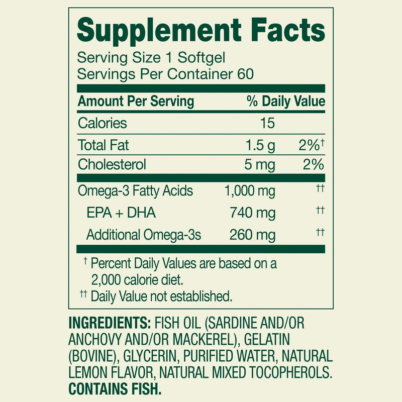Spring Valley Omega-3 1000mg - 120 Softgels