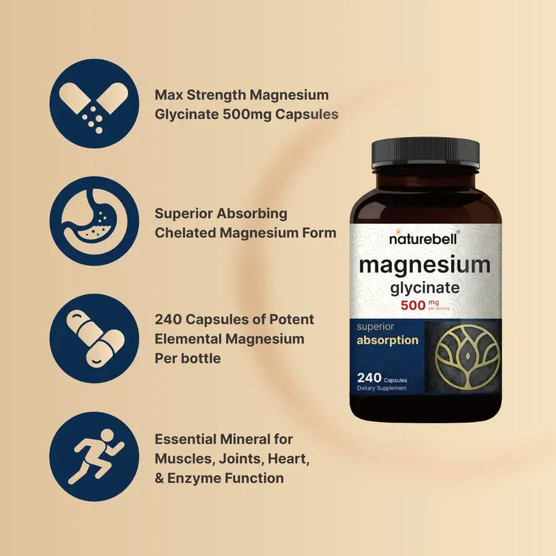NaturBell Magnesio Glicinato 500mg - 240 Cápsulas