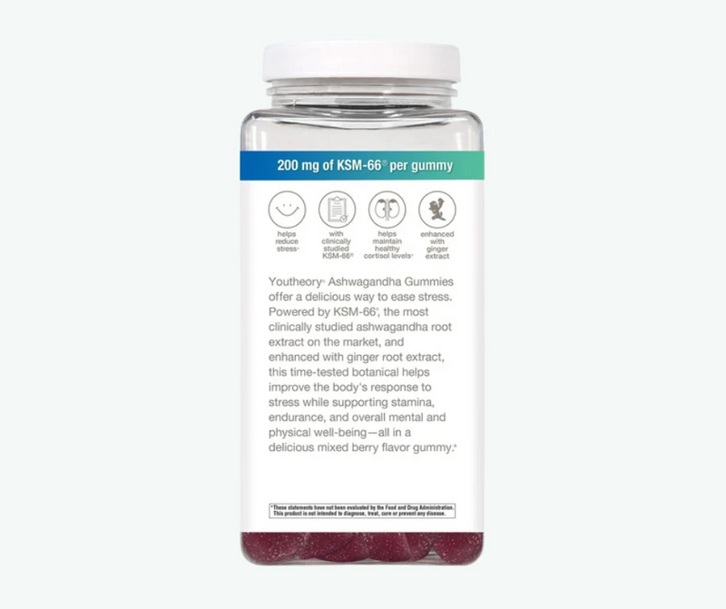 Youtheory Ashwagandha KSM-66 200mg - 180 Gomitas