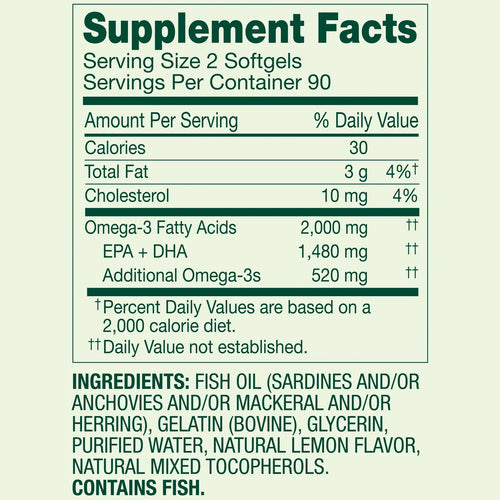 Spring Valley Omega-3 2000mg - 120 Softgels