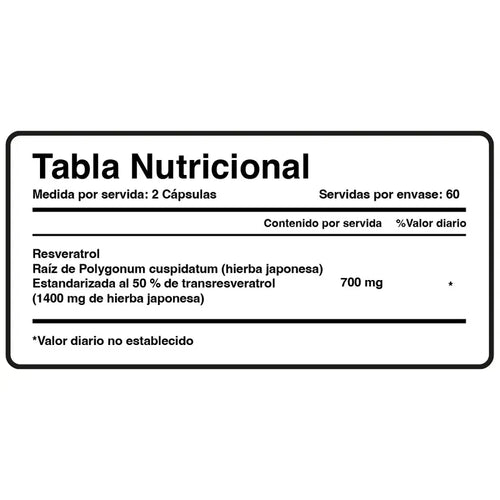 Nutricost Resveratrol 700mg - 120 Cápsulas