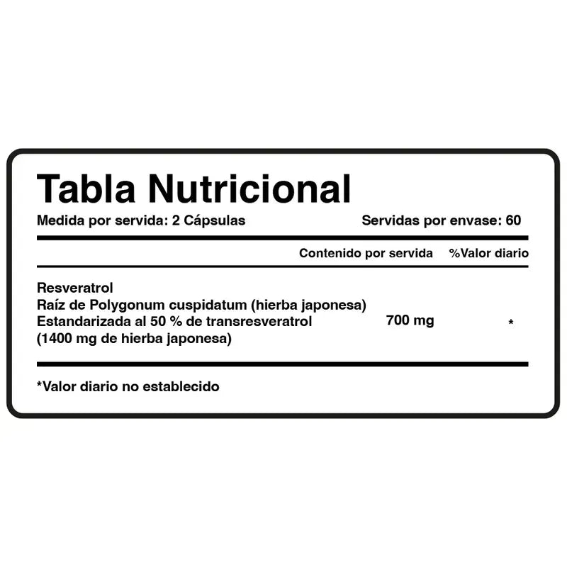 Nutricost Resveratrol 700mg - 120 Cápsulas